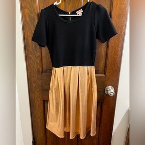Lularoe Black and Copper Midi Dress